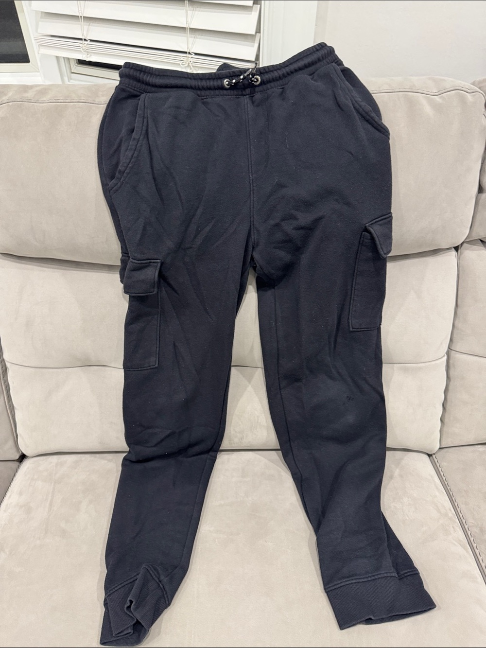 Old Navy Black Cargo Sweat Joggers